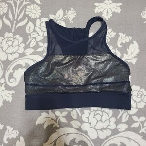 ZYIA Shimmering Midnight Blue Sports Bra